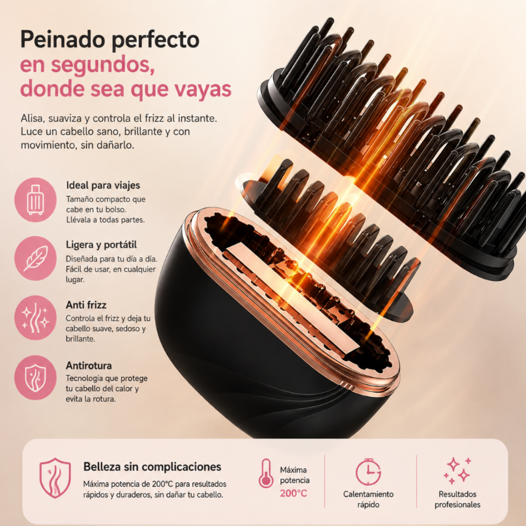Mini plancha de pelo portátil